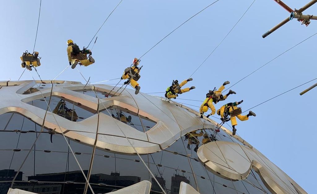 painting works at Museum of the future by spider access